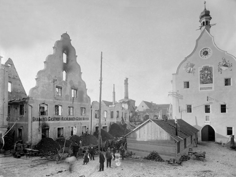 1904-07, Brand des Gasthof Kuchlbauer 13. Juli 1904, Stadtarchiv Abensberg